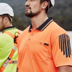 Syzmik Mens Hi Vis Flux Short Sleeve Polo