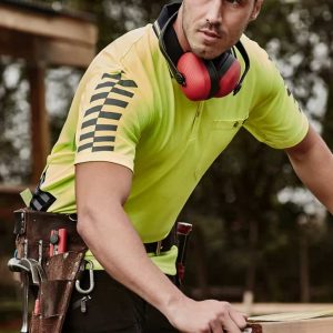 Syzmik Mens Hi Vis Komodo Short Sleeve Polo