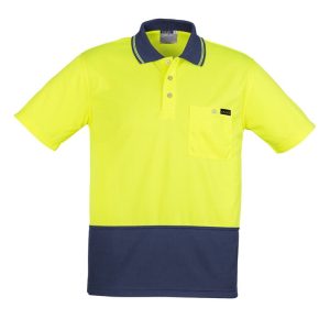 Syzmik Mens Hi Vis Comfort Back Short Sleeve Polo
