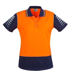 Syzmik Womens Hi Vis Zone Short Sleeve Polo