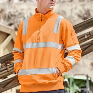 Syzmik Unisex Hi Vis VIC Rail 1/4 Zip Pullover
