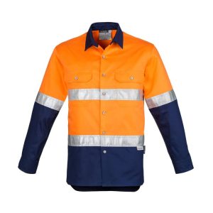 Syzmik Mens Industrial Long Sleeve Shirt - Hoop Taped