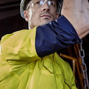 Syzmik Mens Rugged Cooling Hi Vis Long Sleeve Shirt