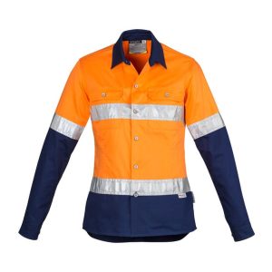 Syzmik Womens Industrial Long Sleeve Shirt - Hoop Taped