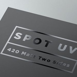 420gsm Artboard Matt Cello Two Sides + Spot UV Two Sides