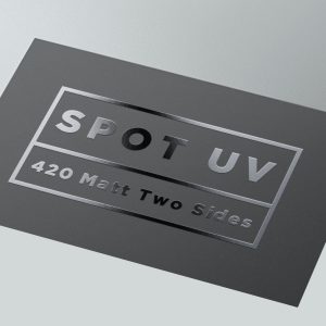 420gsm Matt Cello Two Sides + Spot UV Two Sides