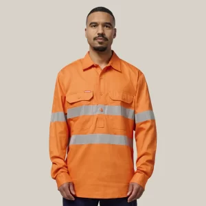 Long Sleeve  Closed Front Reflective Shirt